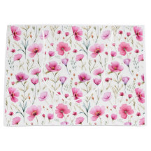 Flor de Campo com Aquarela Rosa
