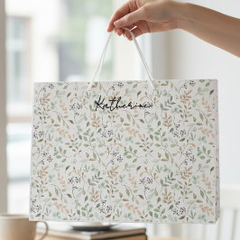 Sacola Para Presentes Grande Flor Silvestre Boho