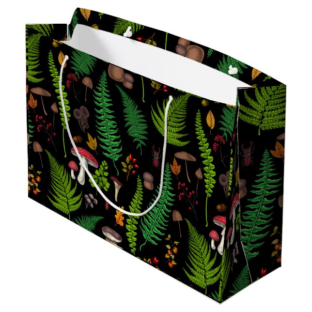 Sacola Para Presentes Grande Flora e fauna florestais (Verso inclinado)