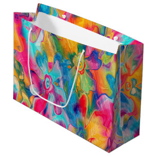 Sacola Para Presentes Grande Florais-16-Pintados-Grãos