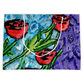 Sacola Para Presentes Grande Floral Gift Bag