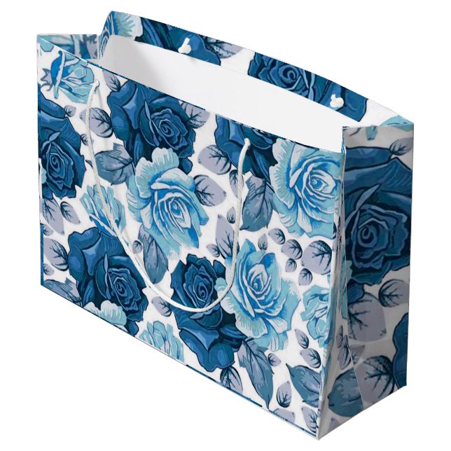 Sacola Para Presentes Grande Floral Luxury (Verso inclinado)