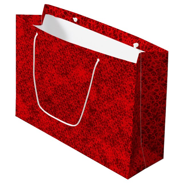 Sacola Para Presentes Grande Floral Red Inprint (Frente inclinada)
