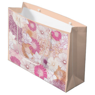 Sacola Para Presentes Grande Floral Sem Sede