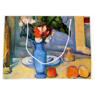Sacola Para Presentes Grande Flores Azuis, Paul Cezanne