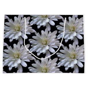 Sacola Para Presentes Grande Flores brancas de margarida branca