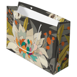 Sacola Para Presentes Grande Flores de Crepúsculo Tropicais