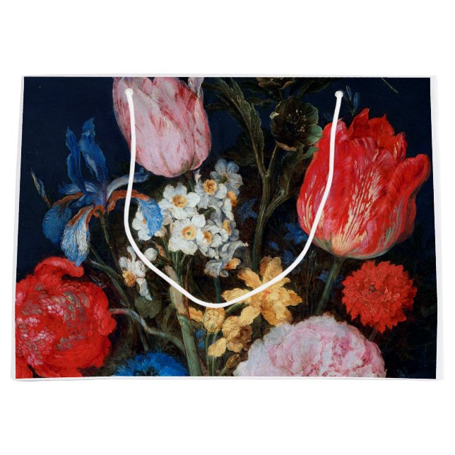 Sacola Para Presentes Grande Flores no Vaso, Jan Brueghel, o Velho (Frente)