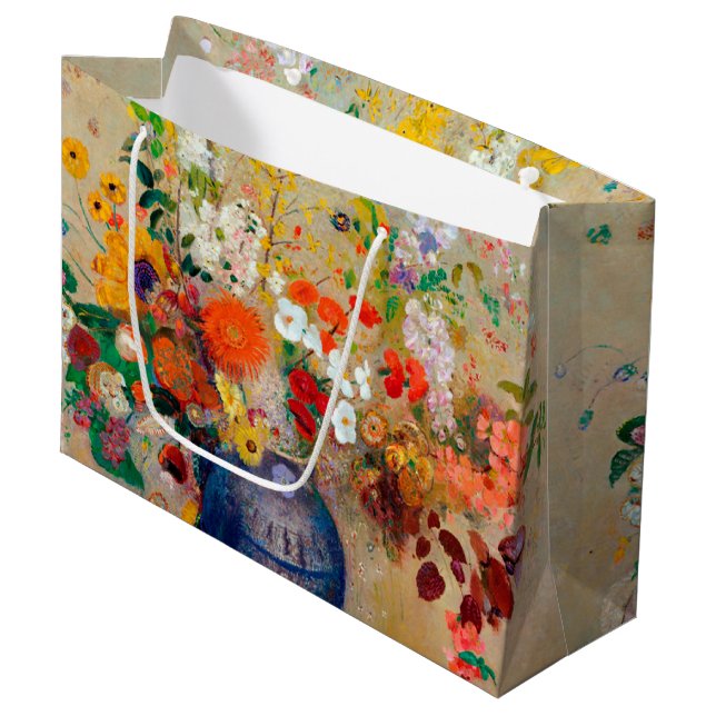 Sacola Para Presentes Grande Flores, Redon Large Gift Bag (Frente inclinada)