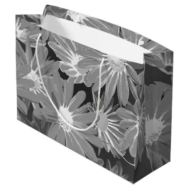 Sacola Para Presentes Grande Flores Vermelhas e Amarelas 2 (Verso inclinado)