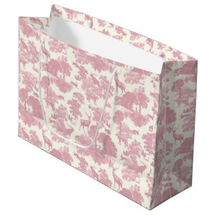 Sacola Para Presentes Grande Floresta Elegante De Rosas claro De Quic