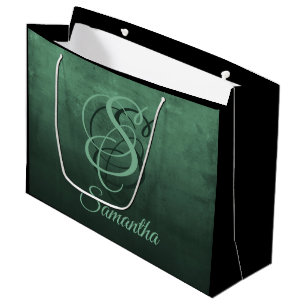 Sacola Para Presentes Grande Floresta verde na moda rusticida Personalizada