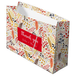 Sacola Para Presentes Grande Florestas Selvagens Florestais Fern Cogumelos Folh