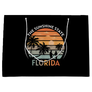 Sacola Para Presentes Grande Florida Summer Beach Vintage Sunset
