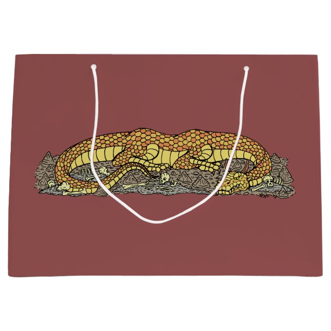 Sacola Para Presentes Grande Fogo Drake em repouso (Frente)