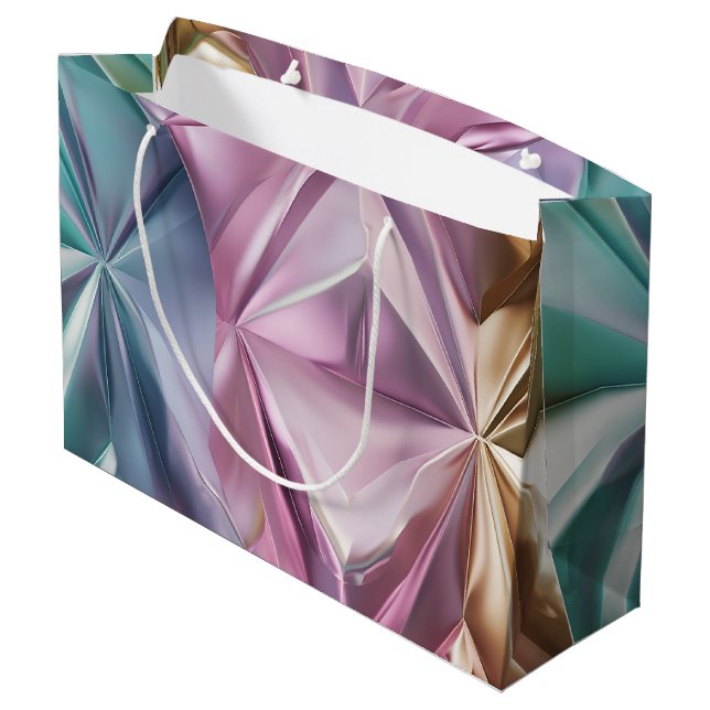 Sacola Para Presentes Grande Foil Crinkle Pattern (Verso inclinado)