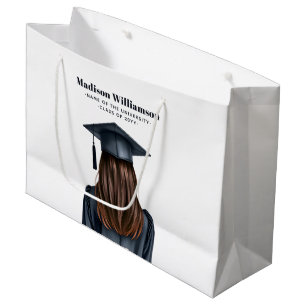 Sacola Para Presentes Grande Formando Feminino Personalizado de Graduação Moder
