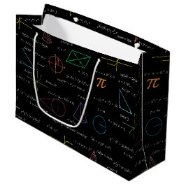 Sacola Para Presentes Grande Fórmulas matemáticas coloridas
