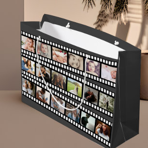 Sacola Para Presentes Grande Foto Collage Film Strip Personalizada DIY Personal