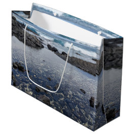 Sacola Para Presentes Grande Foto da Paisagem Oceânica Havaiana 
