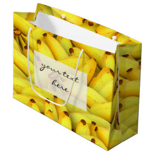 Sacola Para Presentes Grande foto de fruta de bananas frescas de verão