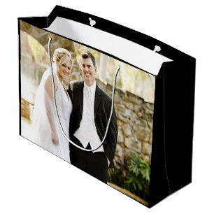Sacola Para Presentes Grande Foto nupcial Wedding personalizada do noivado