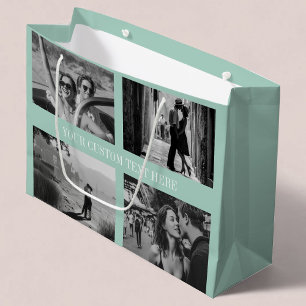 Sacola Para Presentes Grande Foto Personalizada, Texto, Graduação De Casamento 