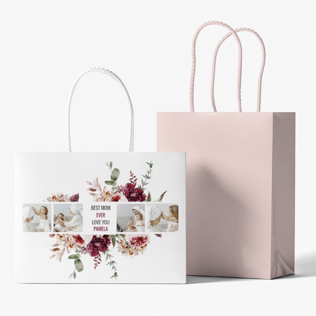 Sacola Para Presentes Grande Fotografias de Colagem Moderna: Melhor Presente da (Criador carregado)