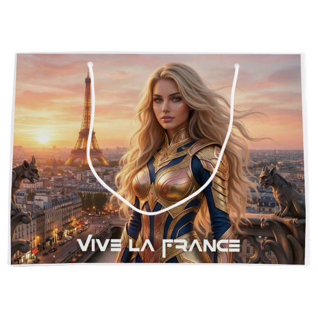 SACOLA PARA PRESENTES GRANDE FRANÇA - PARIS (Frente)
