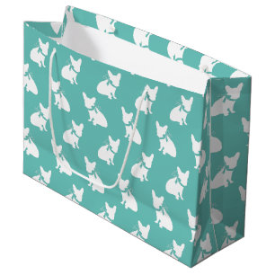 Sacola Para Presentes Grande Francês Buldogue Frenchie Dog Puppy Frenchy