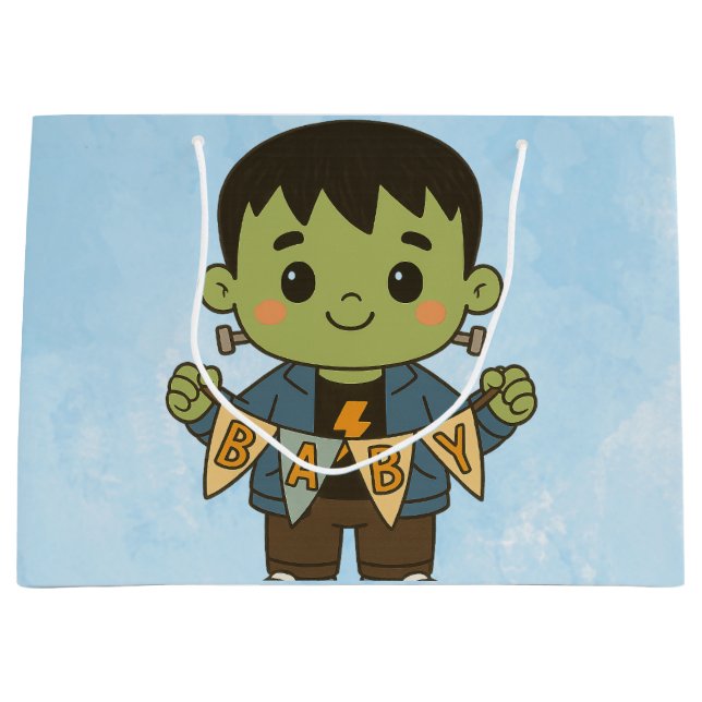 Sacola Para Presentes Grande Frankie’s Baby Bash Baby Shower Gift Bags (Frente)