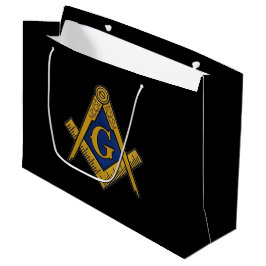 Sacola Para Presentes Grande Freemason Masonic Square e Compass Freemasonry