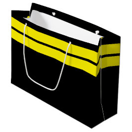 Sacola Para Presentes Grande Frio Amarelo-Brilhante Frisas De Corrida Superior 