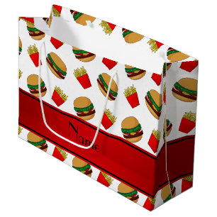 Sacola Para Presentes Grande Fritadas brancas conhecidas personalizadas dos