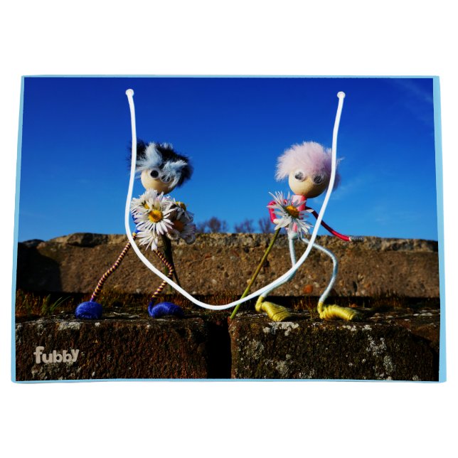 Sacola Para Presentes Grande Fubby's die elkaars Valentijn zijn. (Frente)