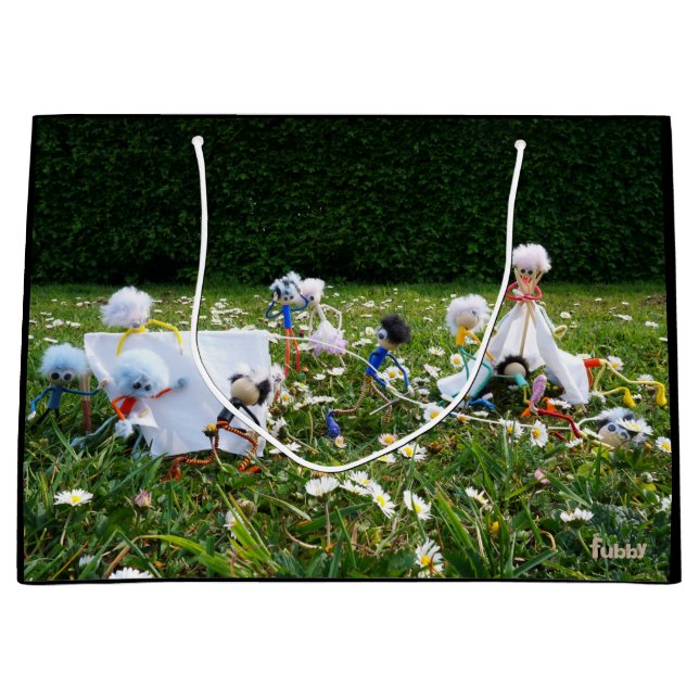 Sacola Para Presentes Grande Fubby's die met vakantie kamperen. (Frente)