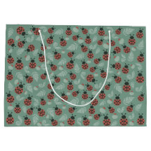 Fundo Verde de Ladybugs