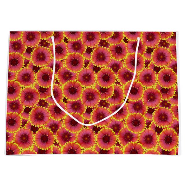 Sacola Para Presentes Grande Gaillardia - Padrão Sem Costura (Frente)