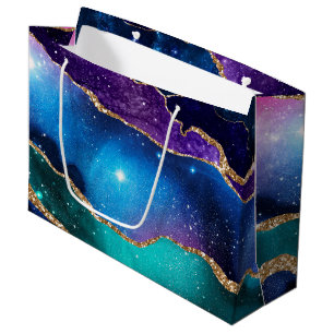Sacola Para Presentes Grande Galaxy Agate Series Design 13