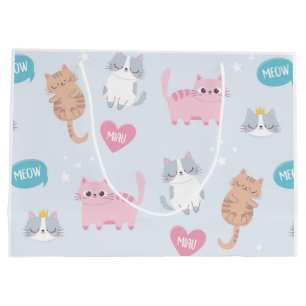 Sacola Para Presentes Grande Gato de ervilha