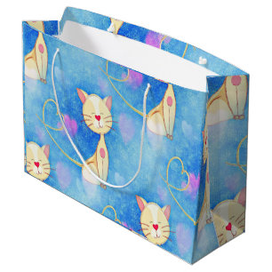 Sacola Para Presentes Grande Gato de Sonho