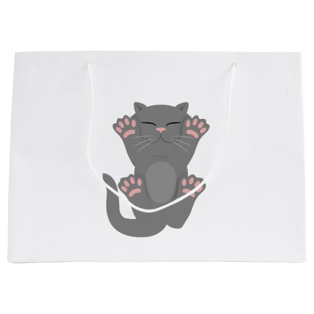 Sacola Para Presentes Grande Gato Dormindo (Frente)