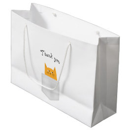 Sacola Para Presentes Grande Gato giro em Pocket, espie um boo, Figurume Hallow