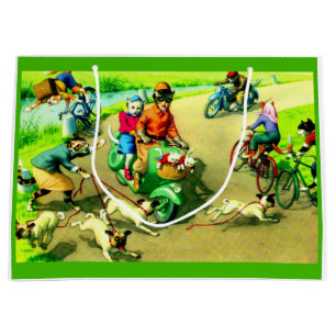 Sacola Para Presentes Grande Gatos de manutenção em motociclos e bicicletas