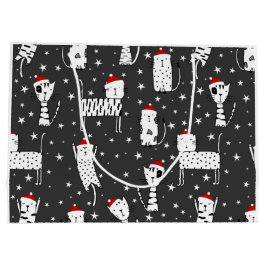 Sacola Para Presentes Grande Gatos de Natal Grandes Saco de Presente