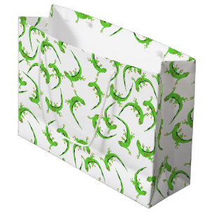 Sacola Para Presentes Grande Gecko Lizard Reptile Pattern