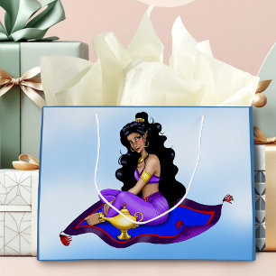Sacola Para Presentes Grande Genie Tapete Mágico Lâmpada Céu Azul