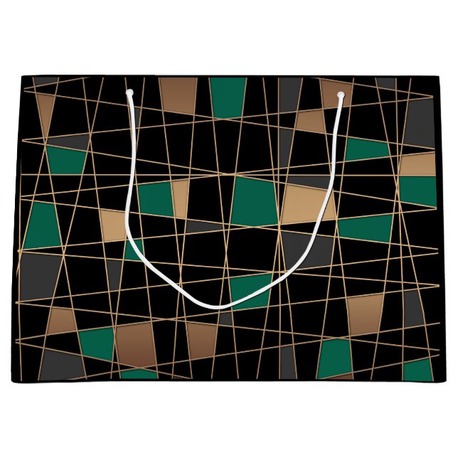 Sacola Para Presentes Grande Geométrico, abstrato (Frente)