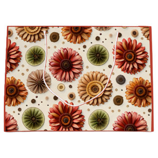 Sacola Para Presentes Grande Gerbera Galore