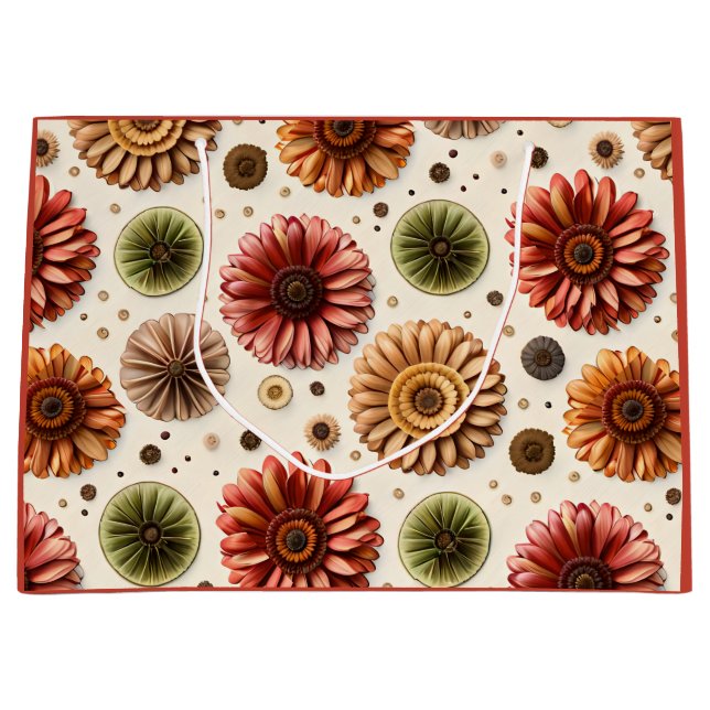 Sacola Para Presentes Grande Gerbera Galore (Frente)